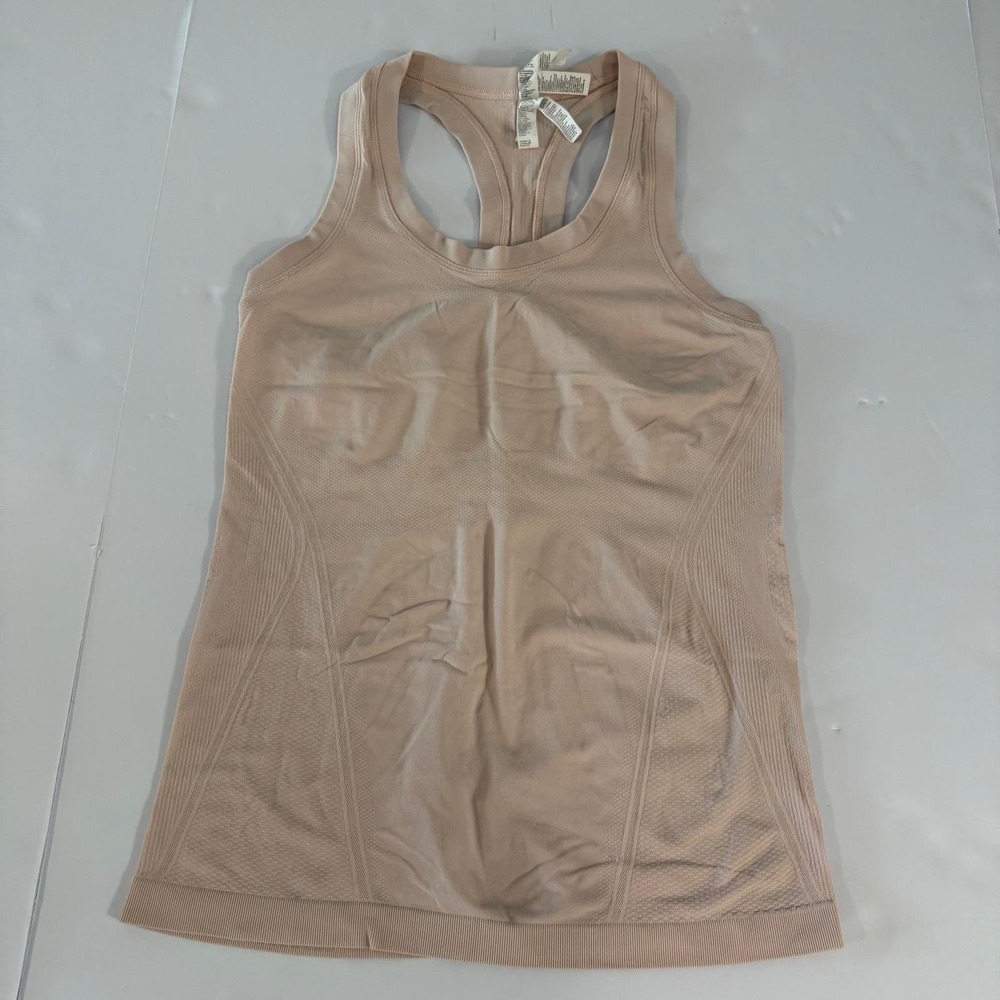 Athleta Momentum Tank Top Womens Small Pink Racerback Seamless Activewear
